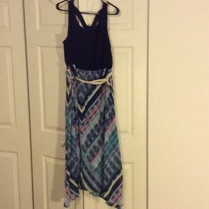 Multicolored Dress with Original Belt